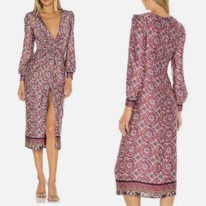 MAJORELLE Multicolor Patterned Midi Dress